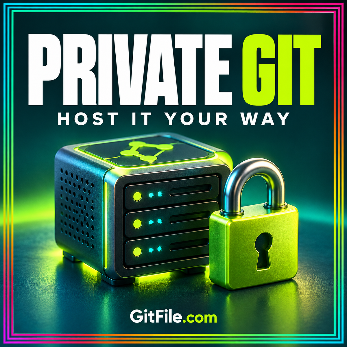 Private Git cover: a server and lock with the headline Host It Your Way.